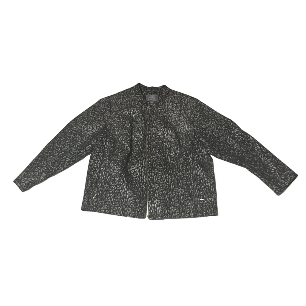 Jessica London Patterned Leather Jacket